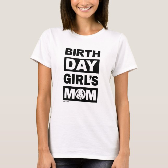 Anpassningsbar Jordnötter | Snoopy Birthday Girl's T Shirt (Framsida)