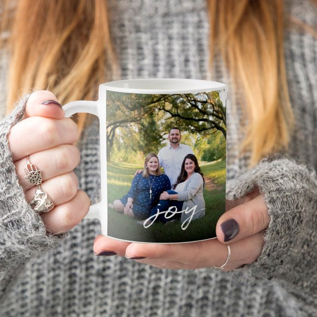 Anpassningsbar Joy Family 2 Foto 2 sidor jul Kaffemugg (Skapare uppladdad)