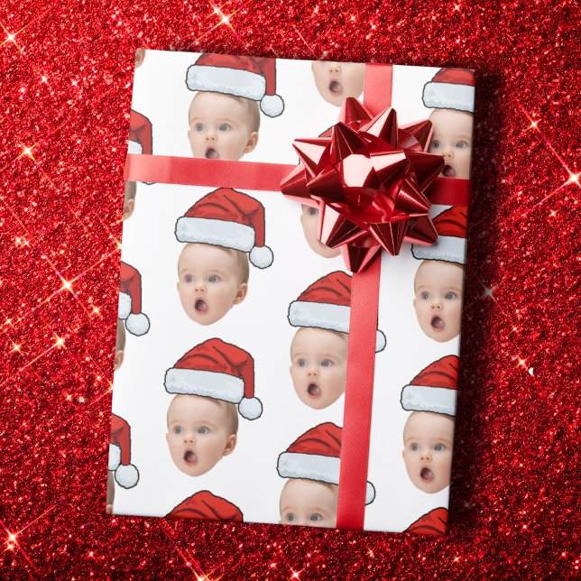 Anpassningsbar jul Ansikte Photo Santa Hat Presentpapper (Skapare uppladdad)