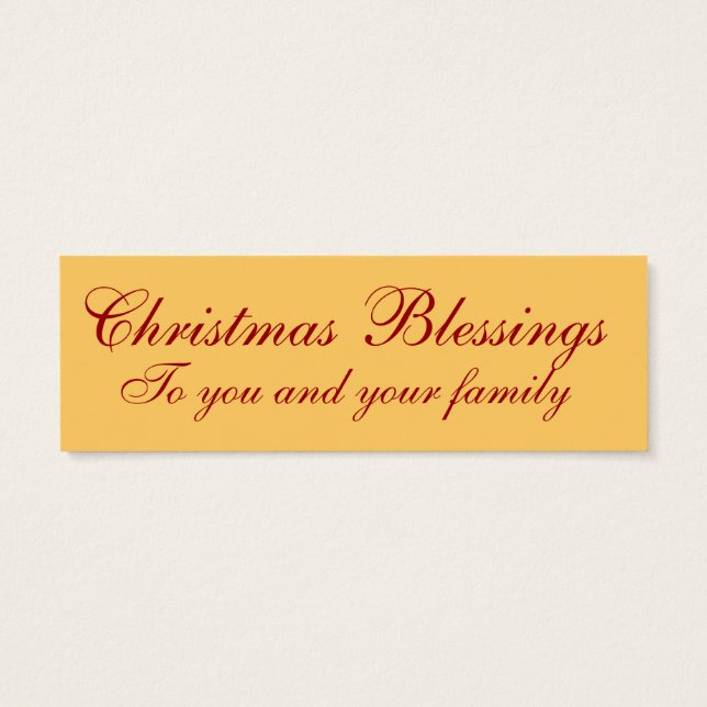 Anpassningsbar jul Blessings KÄRLEK Note Litet Visitkort (Baksidan)
