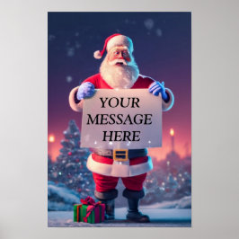 Anpassningsbar jul Hälsning: Tomtens Speciella sig Poster