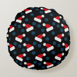 Anpassningsbar Jul Hat | Personlig Helgdag Santa Rund Kudde