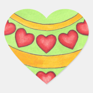 Anpassningsbar jul Heart Sticker Hjärtformat Klistermärke