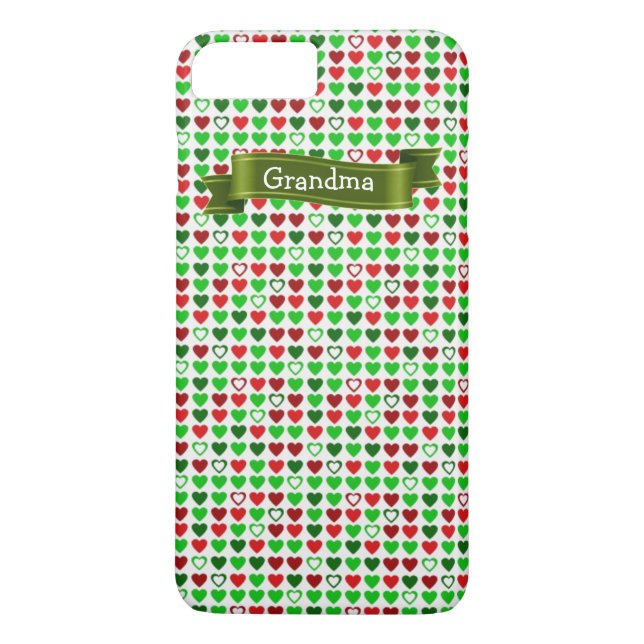 Anpassningsbar Jul Hearts iphone case Case-Mate iPhone Skal (Baksida)