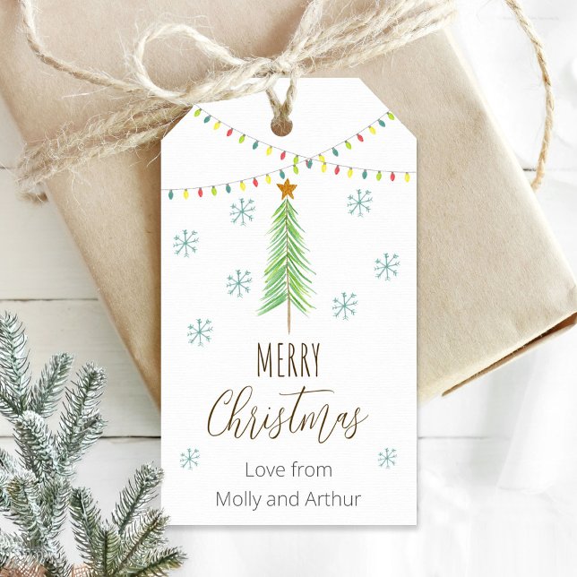 Anpassningsbar Jul-märkre med julillustrationer Presentetikett (Skapare uppladdad)