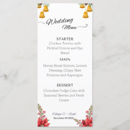 Anpassningsbar jul-menyn bröllop meny