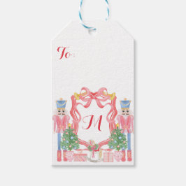 Anpassningsbar Jul Nutcracker Gift Märkre med Mono Presentetikett