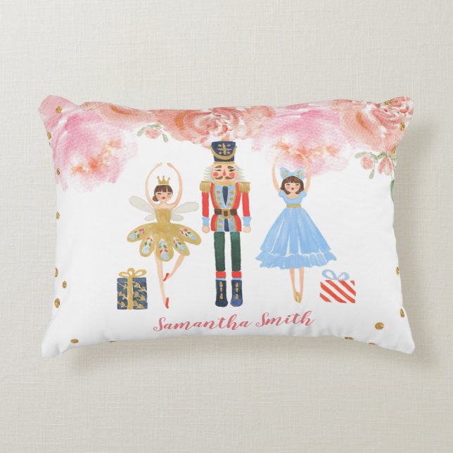 Anpassningsbar Jul Nutcracker Pillowcase Prydnadskudde (Framsidan)