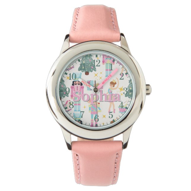 Anpassningsbar Jul Nutcracker Watch | Gift for Gir Armbandsur (Framsida)