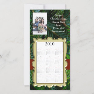 Anpassningsbar Jul-/nyårskalender för fotokort Julkort