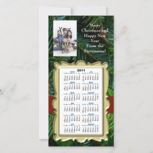 Anpassningsbar Jul-/nyårskalender för fotokort Julkort