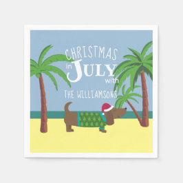 Anpassningsbar jul på Party-torget i juli Pappersservett