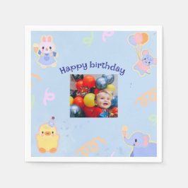 Anpassningsbar Jul Photo Napkin Pappersservett