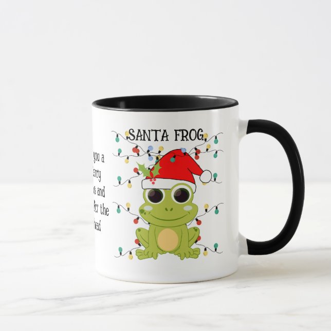 Anpassningsbar Jul SANTA FROG Mugg (Höger)