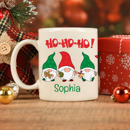 Anpassningsbar jul Söt anpassningsbar tomte Kaffemugg