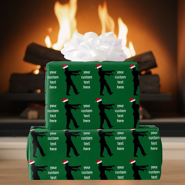 Anpassningsbar Jul Zombie-Grönten Presentpapper (Skapare uppladdad)