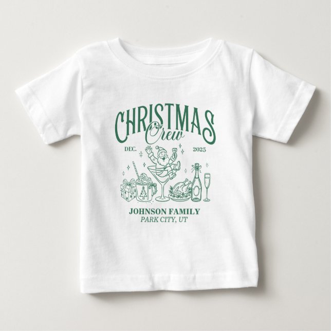 Anpassningsbar Julbesättningens matchningsfamilj T Shirt (Framsida)