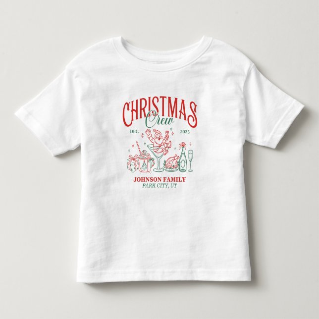 Anpassningsbar Julbesättningens matchningsfamilj T Shirt (Framsida)