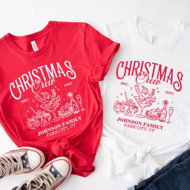Anpassningsbar Julbesättningens matchningsfamilj T Shirt (Skapare uppladdad)