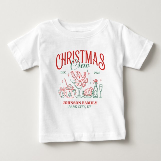 Anpassningsbar Julbesättningens matchningsfamilj T Shirt (Framsida)