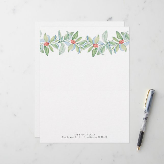 Anpassningsbar julbrevhuvud brevhuvud (Fram/Back In Situ)