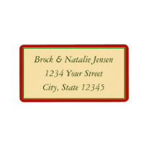 Anpassningsbar Julens Helgdag - kuvert adressetike