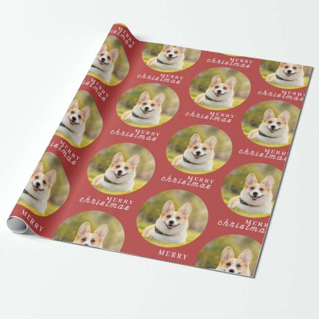 Anpassningsbar Julfotopapper, Papper radbrytning Presentpapper (Utrullad)