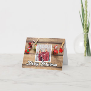 Anpassningsbar Julfototemplate God Jul Helgkort