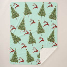 Anpassningsbar Julgran & Reindeer Mysigt Helgdag G