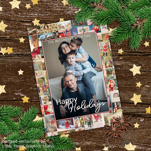 Anpassningsbar Julhälsningar i Mönster Julkort (Skapare uppladdad)