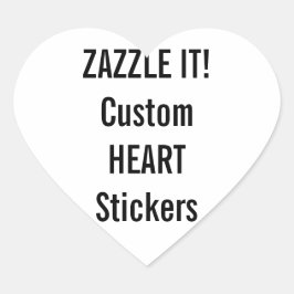 Anpassningsbar JulHEART-etiketter - tom mall Hjärtformat Klistermärke