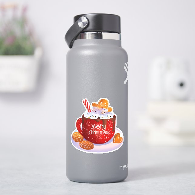 Anpassningsbar JulHett Chocolate-Helgdag Klistermärken (HydroFlask)
