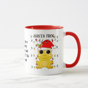 Anpassningsbar Juli Gult SANTA FROG Mugg