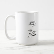 Anpassningsbar juli Vatten Lily Birth Flower Gift