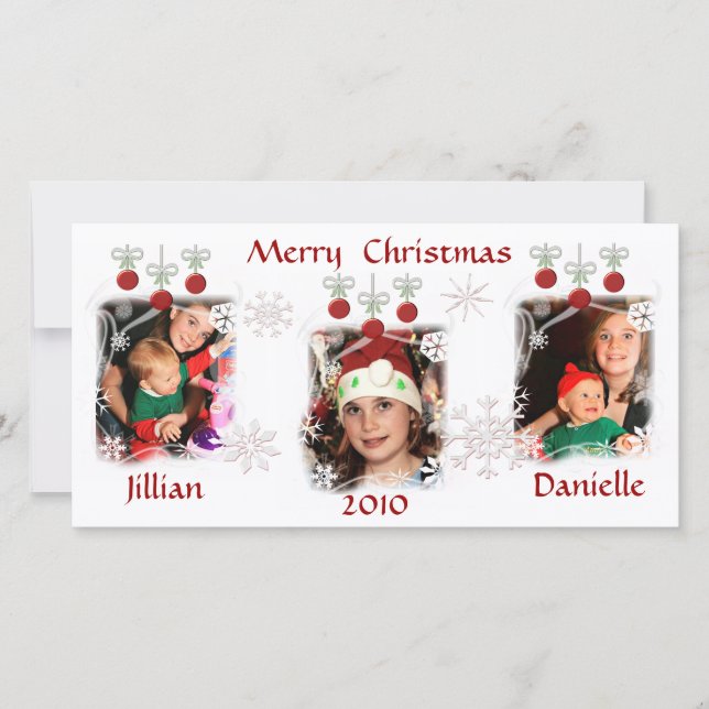 Anpassningsbar julklapp för prydnadsföremål julkort (Framsida)