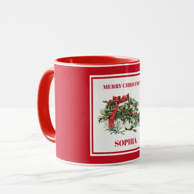 Anpassningsbar julklapp - julklapp mugg (Framsida vänster)