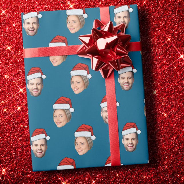 Anpassningsbar julklapp med Ansikte Santa Hat Presentpapper (Skapare uppladdad)