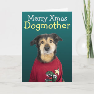 Anpassningsbar Julkort från hund Tack Kort