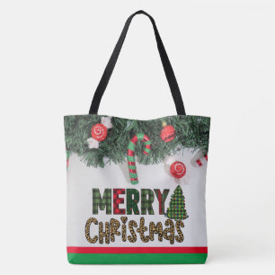 Anpassningsbar Julkrans, Candy cane Julgran Tygkasse