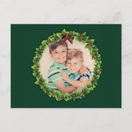 Anpassningsbar Julkrans Lägg till din egen fotomil Helg Vykort