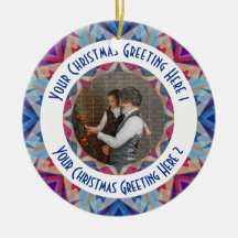 Anpassningsbar Julstjärnan Jolly Blue Photo Hälsni