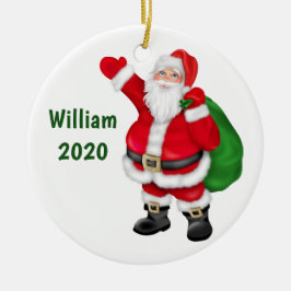 Anpassningsbar jultomte julgransprydnad keramik