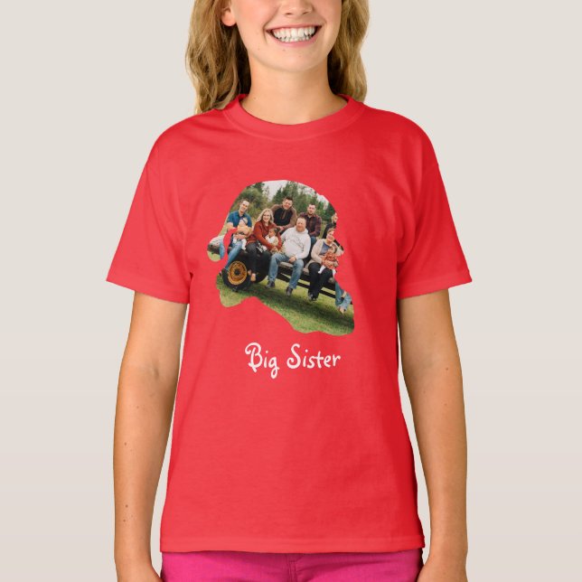Anpassningsbar jultomteformens fotojulfamilj t shirt (Framsida)