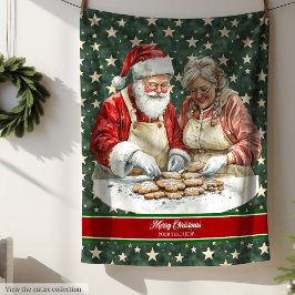 Anpassningsbar Jultomten Blanket-Julhelg Fleecefilt