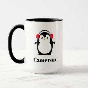 Anpassningsbar Julvinter Cute Penguin Mugg