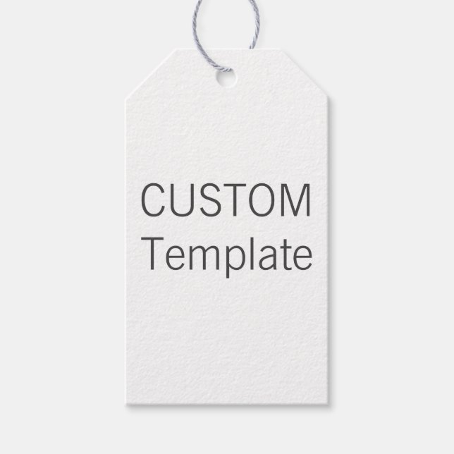 Anpassningsbar Julvit Märkre GRÅTT (GRÅTT) Twine Presentetikett (Framsidan)