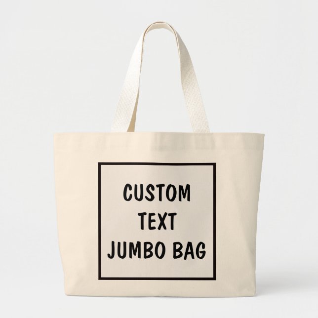 Anpassningsbar Jumbo Canvas Toyt Bag Anpassa medde Tygkasse (Framsidan)