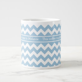 Anpassningsbar Jumbo Coffee Mugg, Blue and White C Jumbo Mugg