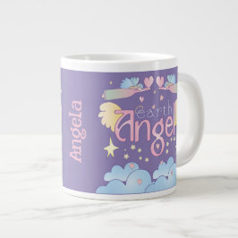 Anpassningsbar Jumbo Earth Angel Mugg - Pastel Hea Jumbo Mugg