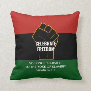 Anpassningsbar Juneteeth CELEBRATE FREEDOM Kudde